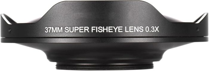 37MM 0.3X HD Ultra Wide Angle Fisheye Lens with Hood Replacement for Camcorders - Image 3